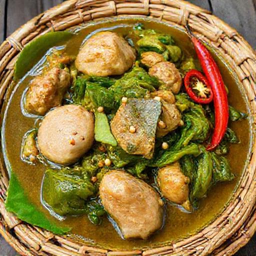 Nasu Likku Daun Ubi Tumbuk