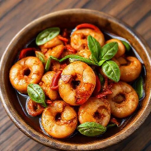 Udang Saus Tiram Pedas Kemangi