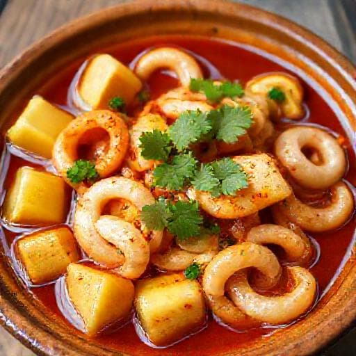 Cumi Saus Padang Pedas Manis dengan Nanas