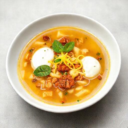 Sup Lasagna 'Deconstructed' dengan Ricotta Lemon