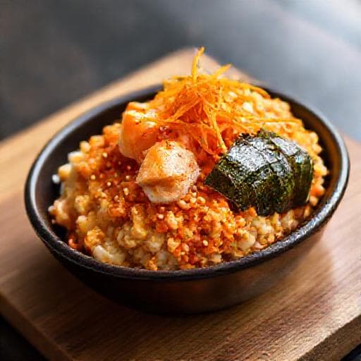 Sushi Bake Pedas dengan Saus Gochujang