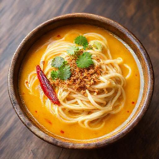 Lakso Palembang Kuah Kuning Pedas