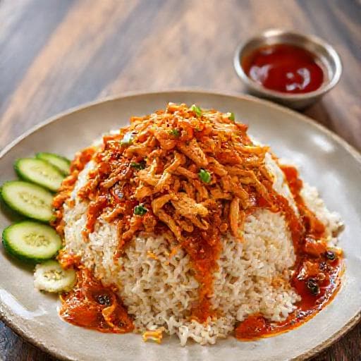 Nasi Krawu Ayam Bumbu Rujak
