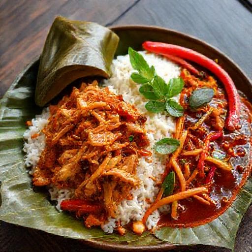 Nasi Jamblang Merah Cirebon (Variasi Pedas)
