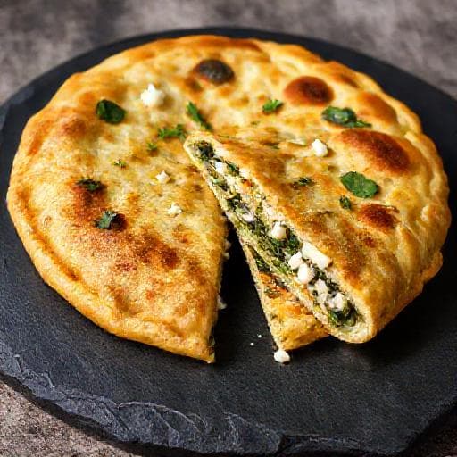 Кутабы с зеленью и сыром (региональный вариант)