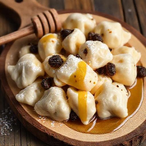 Ленивые вареники с изюмом
