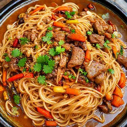 Нарын с овощами по-фергански