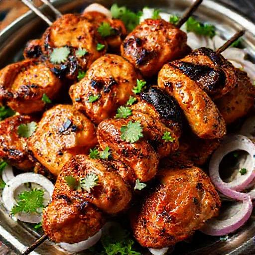 Классический шашлык из курицы на мангале