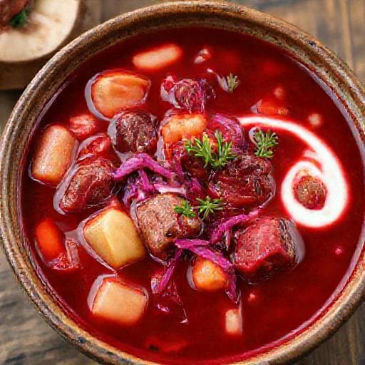 Классический борщ с говядиной