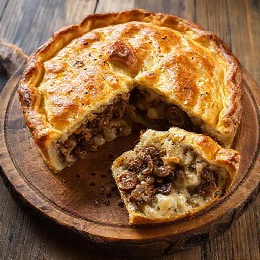 Классический пирог с картошкой и грибами