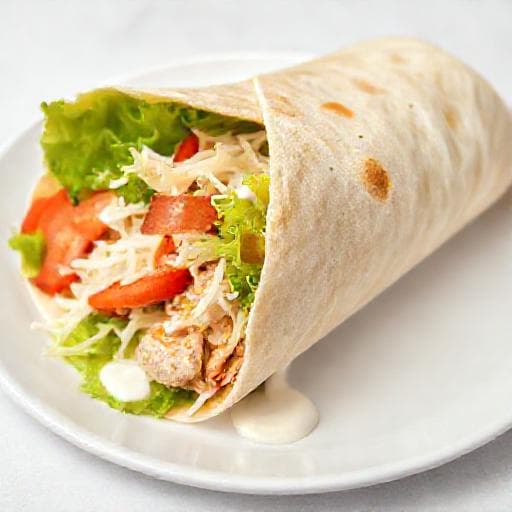 Упрощенная домашняя шаурма с курицей