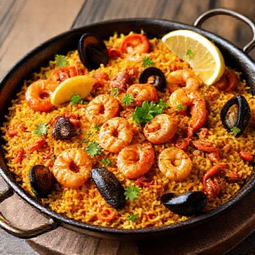 Паэлья с Морепродуктами и Чоризо