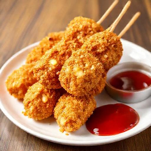 Быстрые Куриные чупа-чупсы с сыром