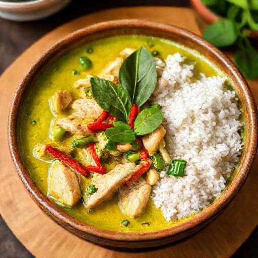 Куриное карри по-тайски (зеленое)