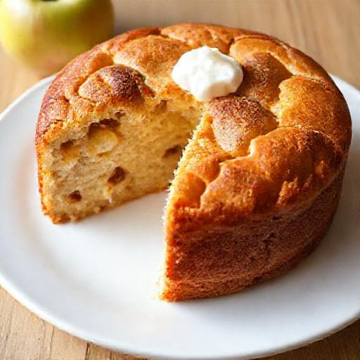Быстрая Шарлотка с яблоками на кефире