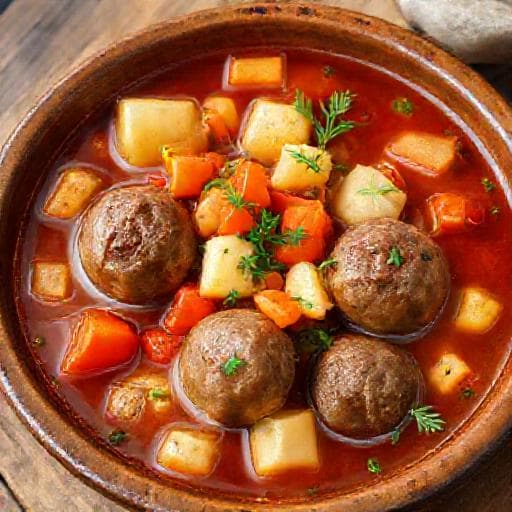 Суп с фрикадельками по-домашнему с овощами