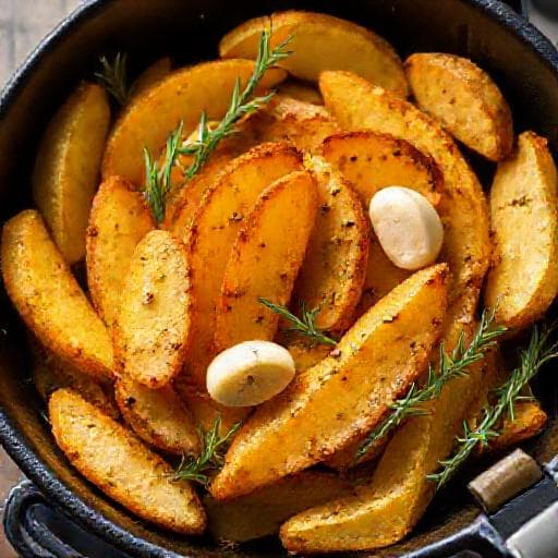 Картофель по-деревенски в аэрогриле с чесноком и розмарином