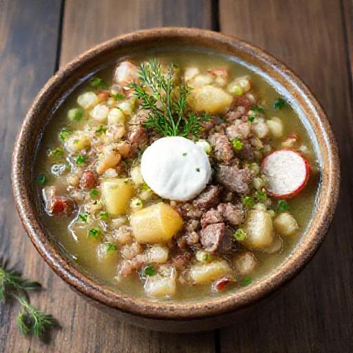 Классическая Окрошка на квасе