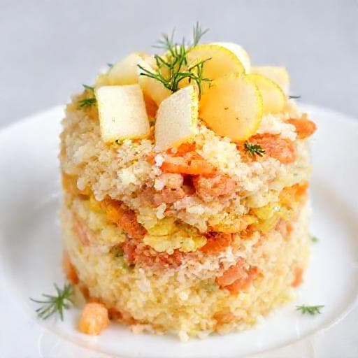 Салат «Мимоза» с сыром и яблоком