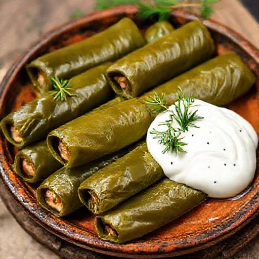 Классическая долма из виноградных листьев