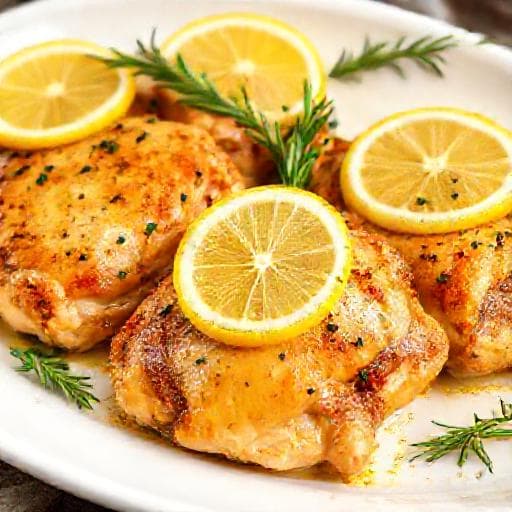 Быстрые куриные бёдра в духовке с лимоном и травами