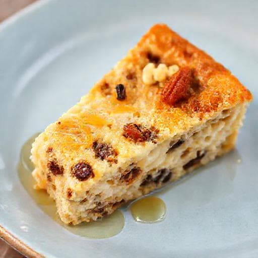 Творожная запеканка с изюмом и курагой