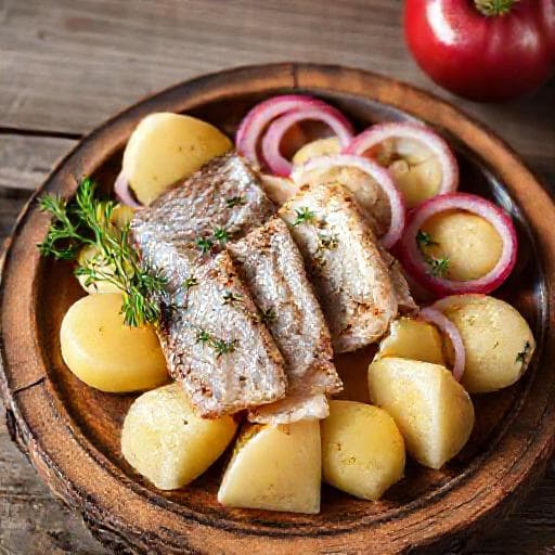 Классическая Селёдка с картошкой и луком