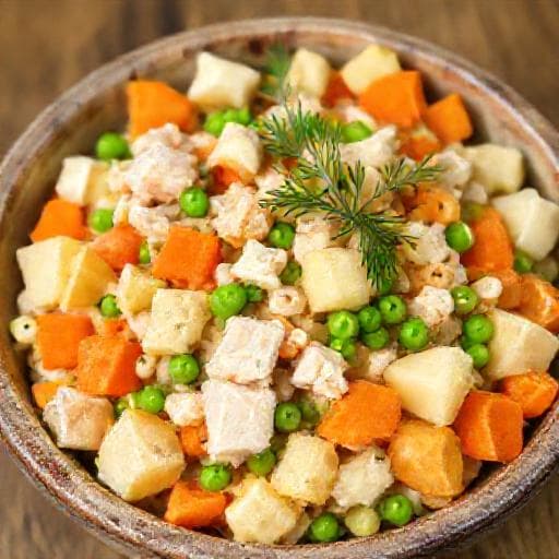 Салат «Столичный» (Быстрый вариант)