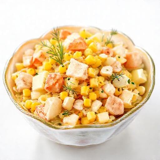 Салат «Крабовый» с яблоком и сыром