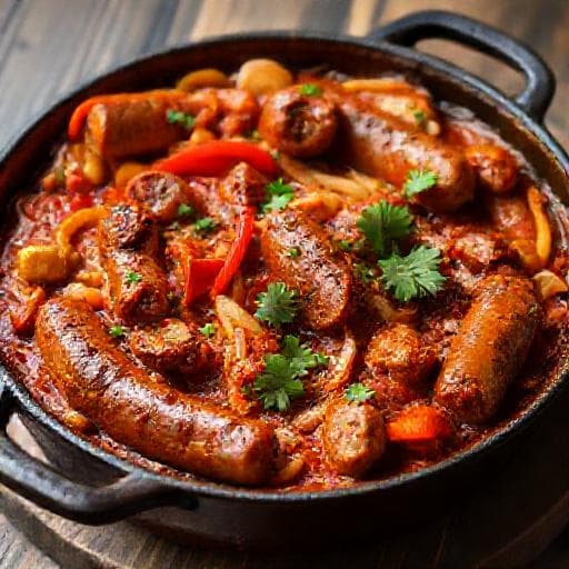 Spicy Sausage and Chorizo Casserole