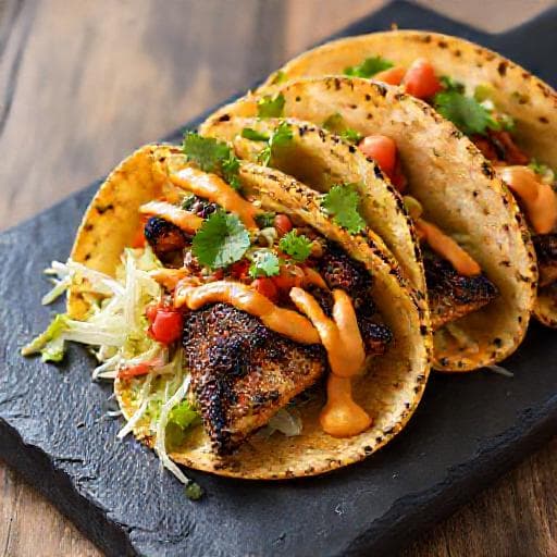 Spicy Blackened Mahi-Mahi Tacos with Chipotle Crema