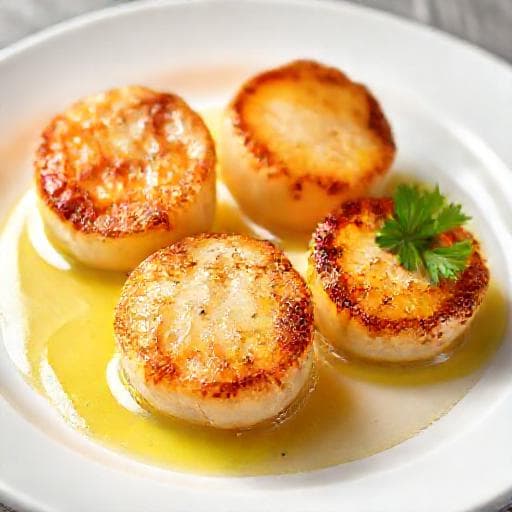 Classic Seared Scallops with Lemon-Butter Sauce