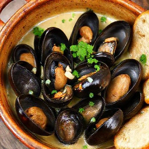 Classic Mussels in White Wine (Moules Marinières)