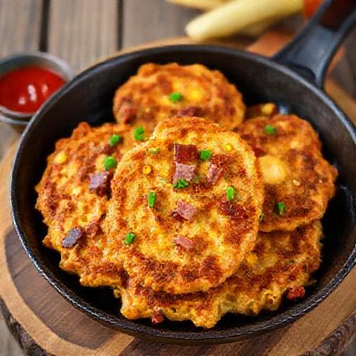 Spicy Southern Corn Fritters with Bacon