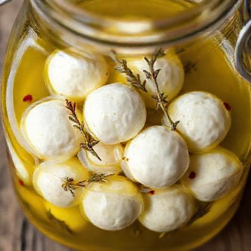Labneh Balls in Olive Oil