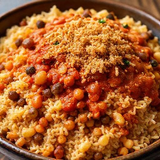 Koshari with Spicy Dukkah