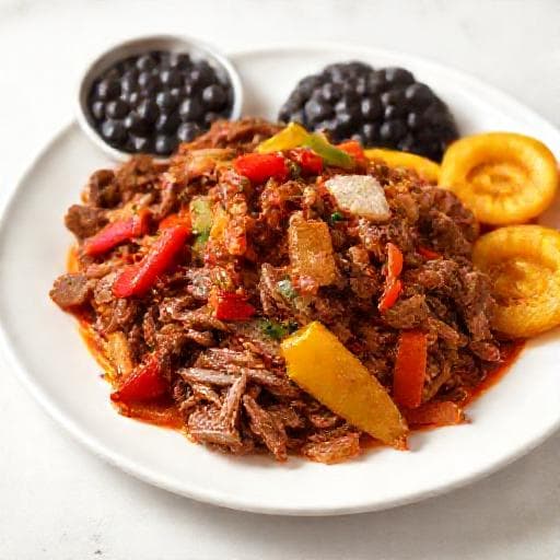 Ropa Vieja with Plantains and Black Beans