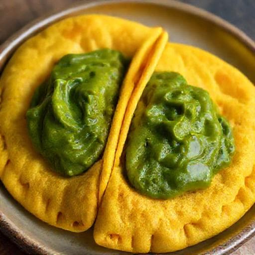Doubles with Callaloo Filling