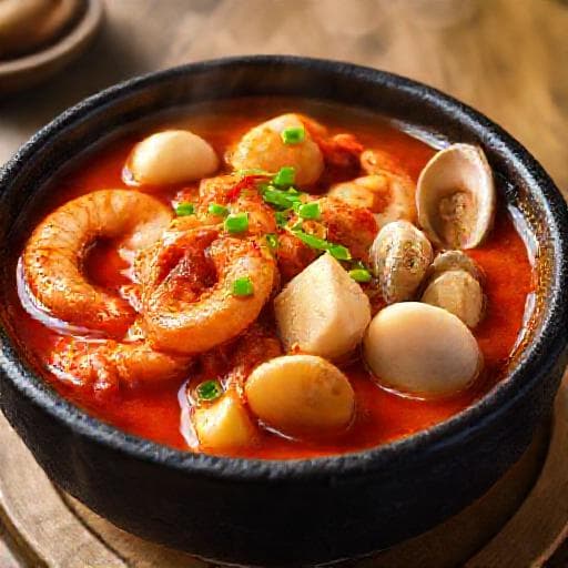 Kimchi Jjigae with Seafood