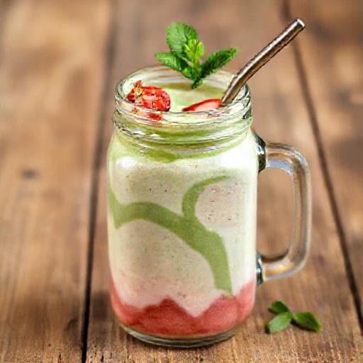 Strawberry Matcha Smoothie Latte