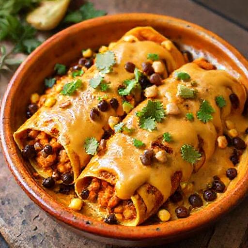 Southwestern Sweet Potato Breakfast Enchiladas