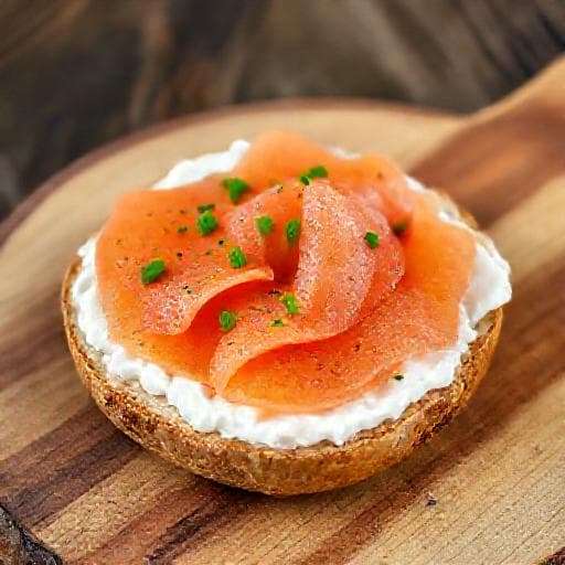 Quick Smoked Salmon & Cream Cheese Bagel