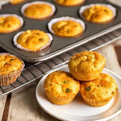 Sweet & Spicy Jalapeño Cheddar Cornbread Muffins