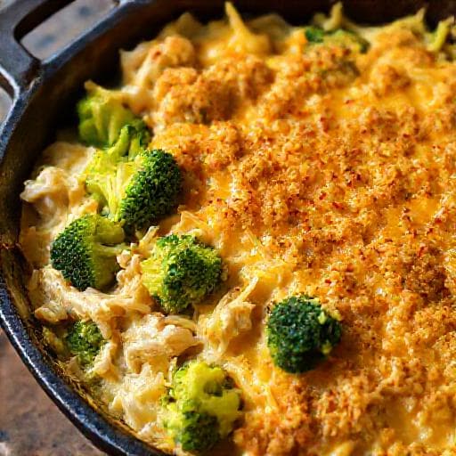 Neiman Marcus Chicken Casserole with Broccoli and Cheddar