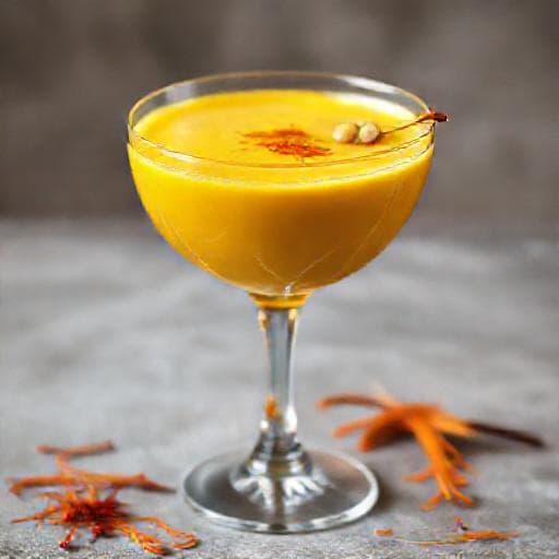 Spiced Saffron Mango Lassi