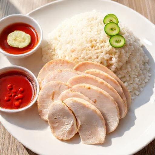 Quick Hainanese Chicken Rice (Simplified)