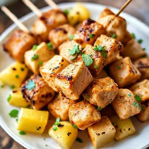 Coconut-Lime Jerk Chicken Skewers