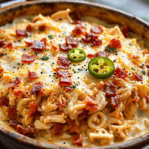 Spicy Chicken Bacon Ranch Bake with Jalapeños