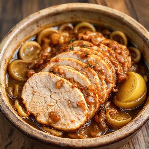 Savory Onion Crockpot Turkey Breast