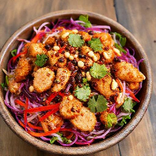 Sichuan-Inspired Crispy Chicken Salad